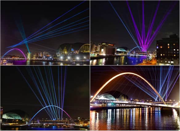 Take a look at these eight stunning photos of Newcastle's laser light show.