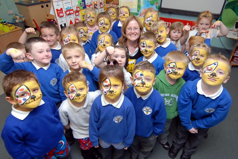 These Westoe Crown Primary School pupils were backing Children In Need when they had their faces painted in 2007.