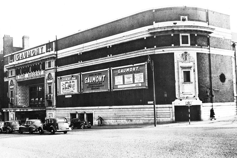 The Gaumont Regent Cinema in Barker's Pool, Sheffield in January 1953. It opened in December 1927 as The Regent. The Gaumont closed in 1985