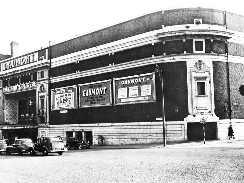The Gaumont Regent Cinema in Barker's Pool, Sheffield in January 1953. It opened in December 1927 as The Regent. The Gaumont closed in 1985