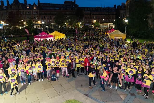 Hundreds donned their neon tutus, crazy wigs and glow in the dark accessories for the St Luke's Night Strider Walk last year