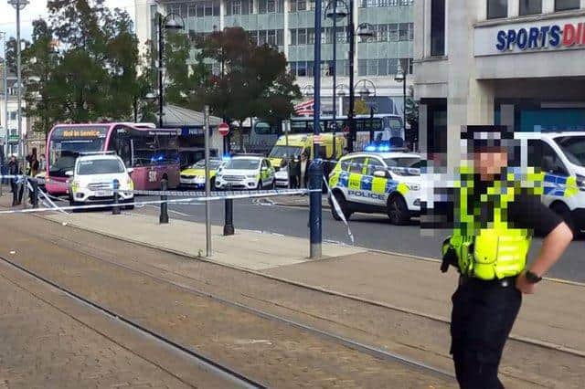 A man has died following a reported stabbing in Sheffield city centre.