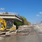 Demolition of Mexborough's flyover bridge