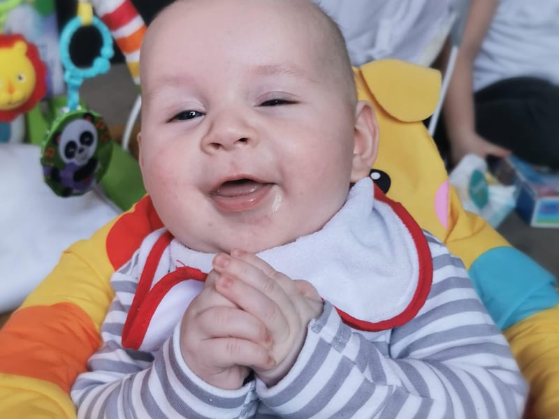Katie Foster-Cutts, said: "Hayden David Keith Foster-Cutts  born 15/10/2020, weighing 8lb 15oz he was very impatient and came into this world after 1hour and 58mins labour."