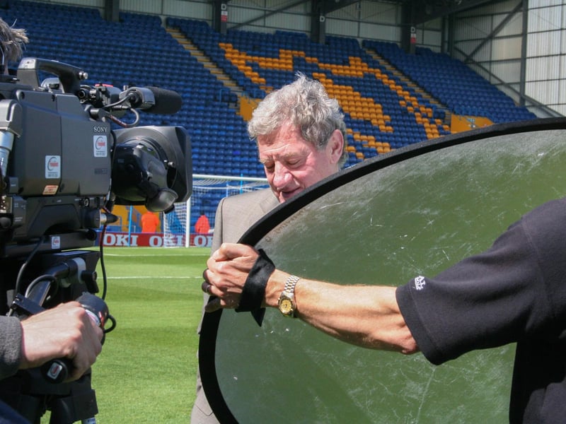 Former chairman Milan Mandaric prepares to do a TV interview. Picture: Habibur Rahman