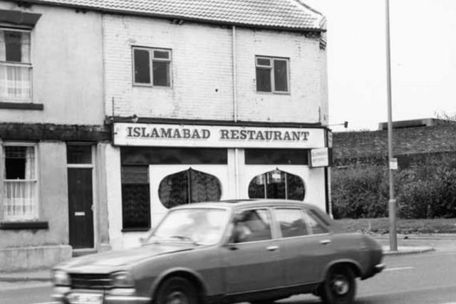 This photo of the Islamabad Restaurant on Attercliffe Common, in Attercliffe, Sheffield, was taken in around 1983