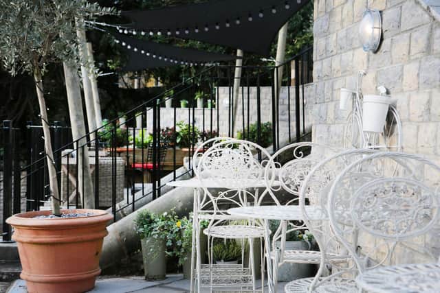 The outdoor terrace at The Florentine