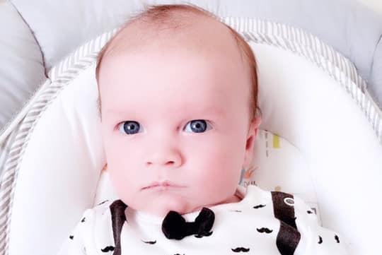 Baby Rowan was born on March 28 to mum Chloe Barnsley.