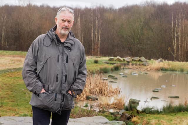 Sheffield's Natural Flood and Water Management Coordinator Roger Nowell at the Pipworth SUDS