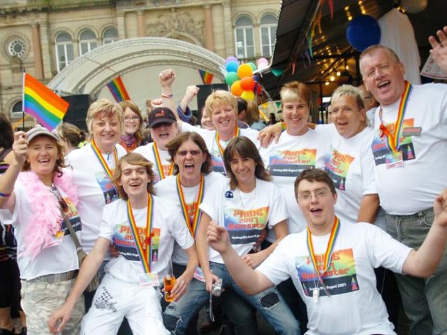 Smiles all round on the faces of the organisers of Doncaster Pride 2007.
