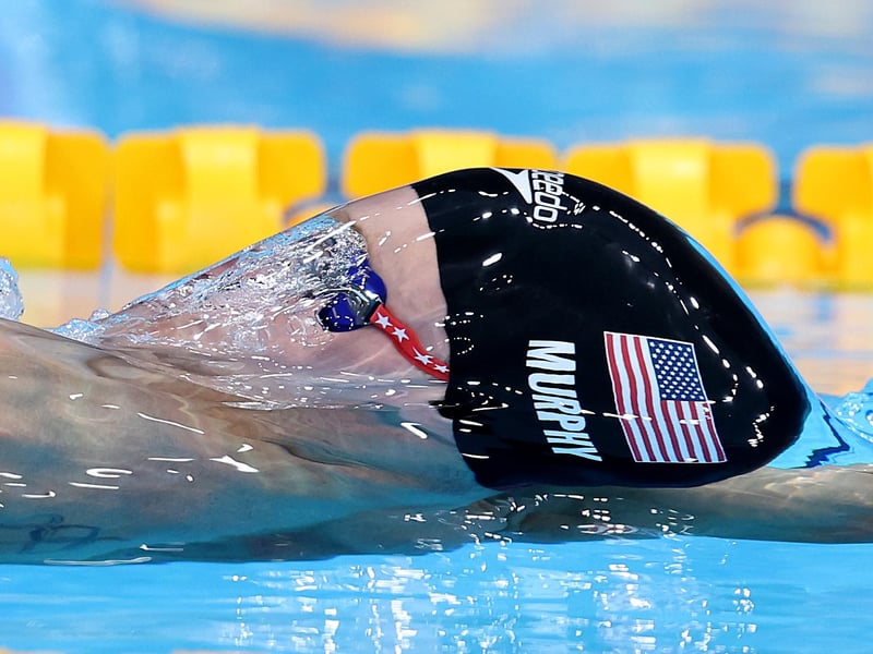 Ryan Murphy of Team United States competes in the Men's 100m Backstroke Final on day four of the Tokyo 2020 Olympic Games at Tokyo Aquatics Centre