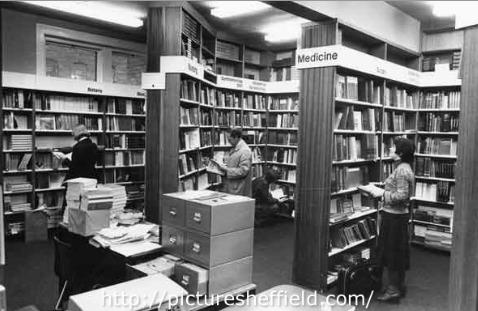 PIcture shows inside W Harley Seed's huge West Street book shop. Photo: Picture Sheffield / Sheffield Newspapers