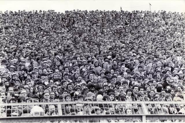 Sheffield Wednesday v Southampton - 11th March 1983 - The Kop at Hillsborough full for the first Sunday professional match in the city.