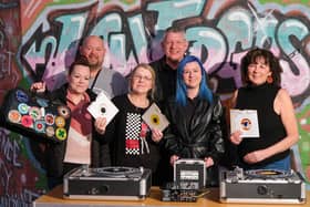 Amy Hodkins (second from right) and fellow volunteers are setting up the Younghearts Soul Club at Lowedges Community Centre in Sheffield. A video Amy shared of dancers at a northern soul club in Sheffield recently went viral, getting 7.2 million views.  Photo: Dean Atkins