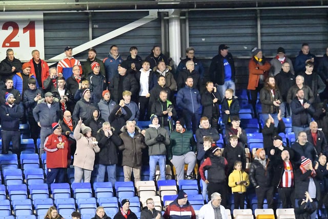 Sunderland fans get behind their team at the Montgomery Waters Meadow Stadium. Picture by FRANK REID