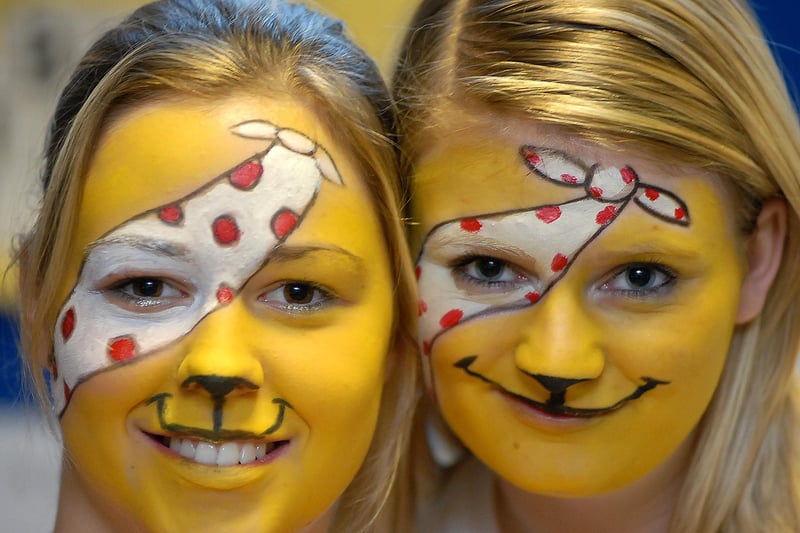 South Tyneside College students were supporting Children In Need when they had their faces painted in 2007.