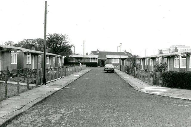 Heather Grove's prefabs which were built as a temporary measure after the Second World War and were eventually demolished in 1990. Photo: Hartlepool Museum Service.