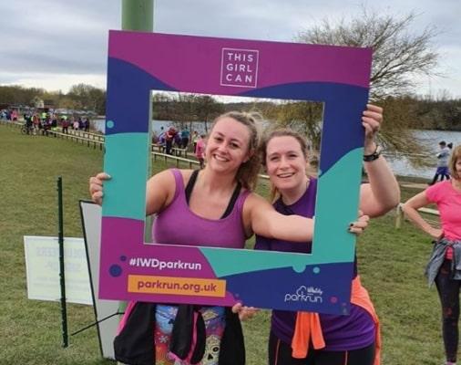"My final parkrun before Lockdown which was on International Women's Day. Ran it with my workmate/fellow running buddy Emma Varney. I miss running events, it's not the same plodding on your own."