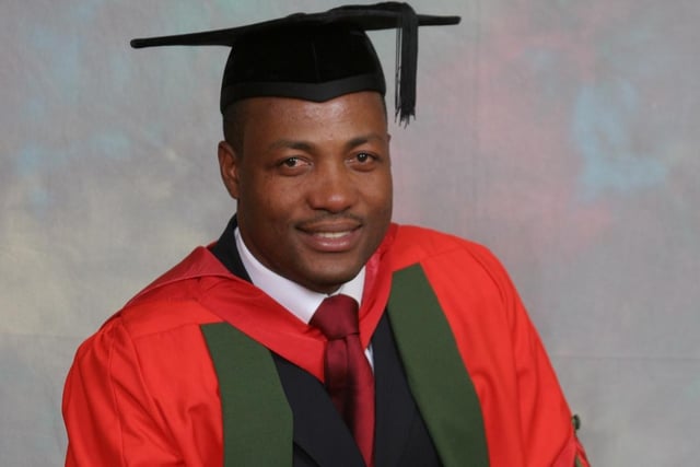 Cricketer Brian Lara received an honorary doctorate from the University of Sheffield at a degree ceremony in Trinidad in 2007