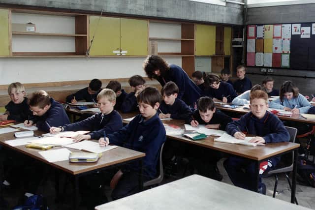 Hard at work at Chaucer School, Sheffield, in December 1998