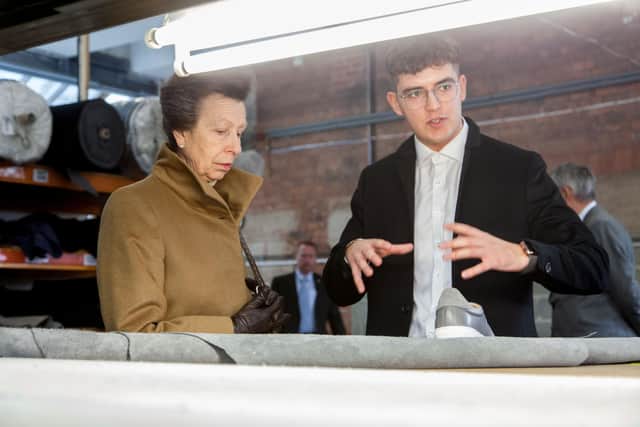 Princess Anne opens the Goral factory in 2018, with joint MD Dominik Goral.