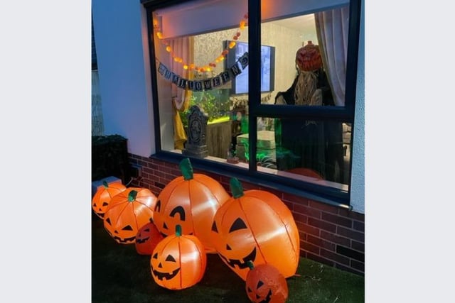 Details of the Slinn's house in Parson Cross shows the pumpkins