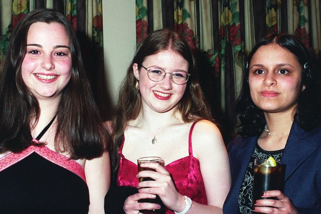 From left to right: Emma Harrison, Alison Dixon & Sarah Crook.
May 12, 2000