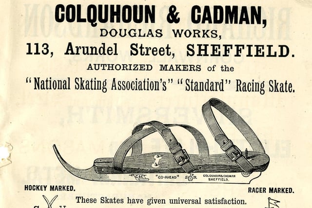 Advertisement for Colquhoun and Cadman, skate and knife manufacturers and edge and joiners tools, Douglas Works, 113 Arundel Street in the city centre, dated 1889. Ref no: y12249