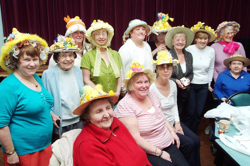 Members of the Mansfield Arthritis Support Group show off their Easter bonnets during their meeting at the Dallas Street Centre.
