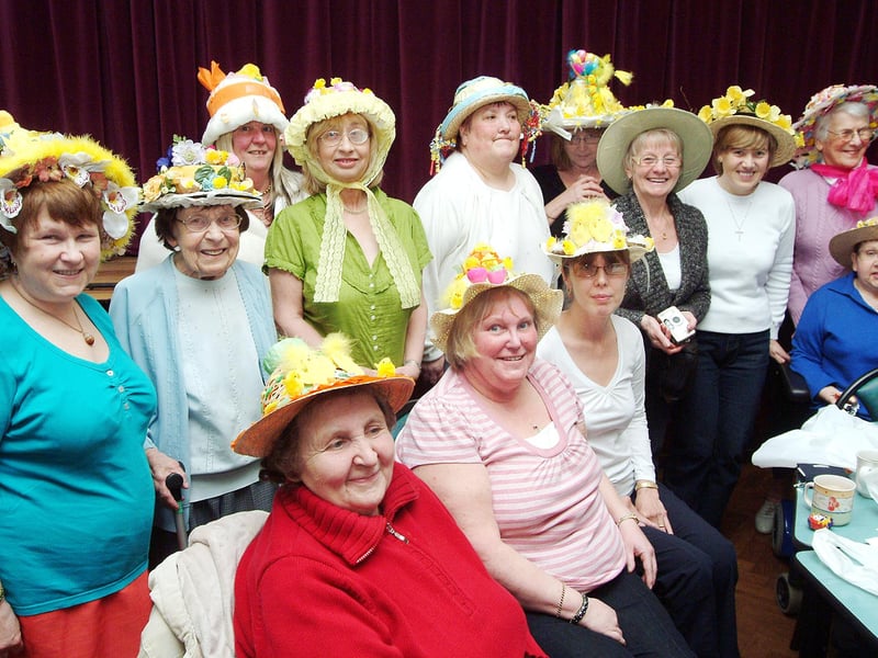 Members of the Mansfield Arthritis Support Group show off their Easter bonnets during their meeting at the Dallas Street Centre.