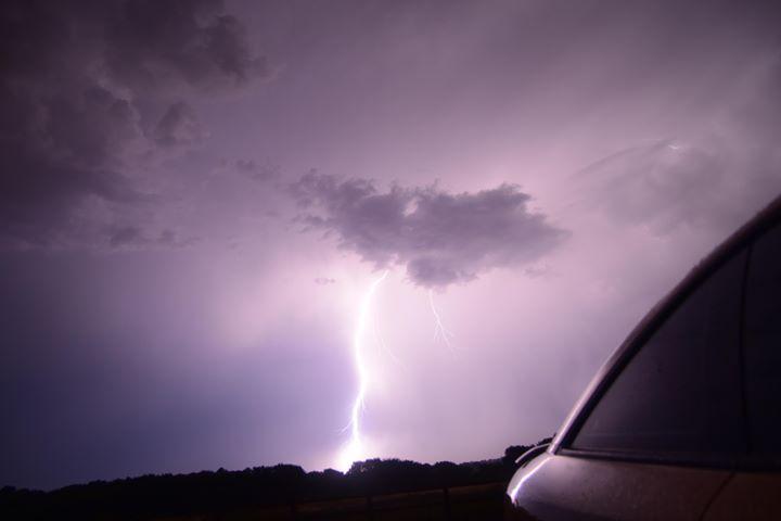 Lightning above Hill Head.
