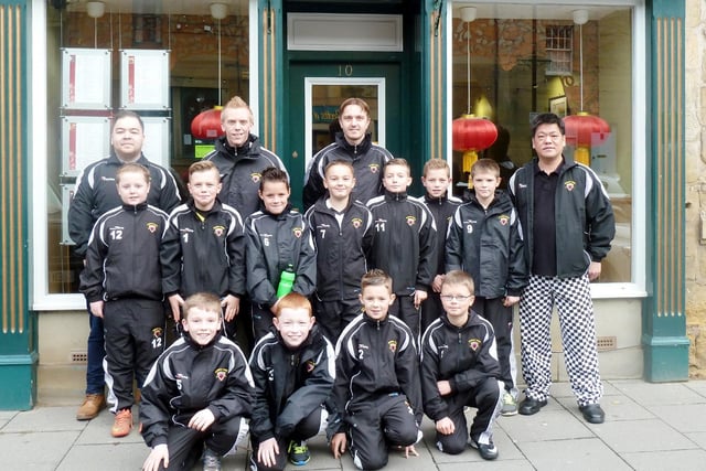 The Alnwick Pythons, pictured in their tracksuits supplied by YANS Cantonese Restaurant in 2014.