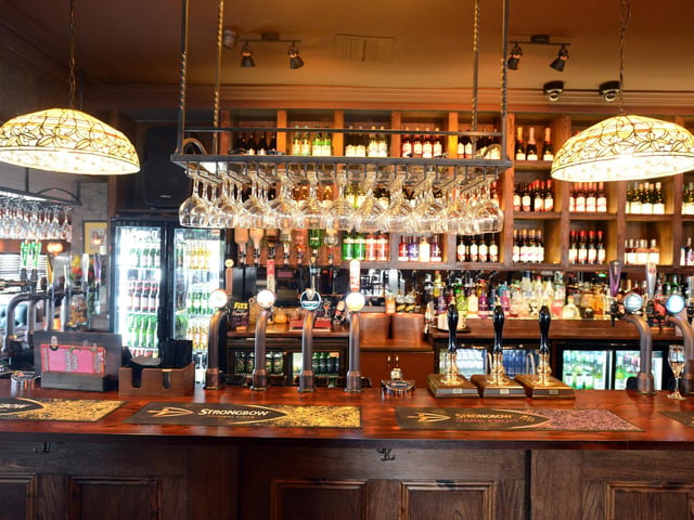 The new bar area has a wide range of tipples to choose from.