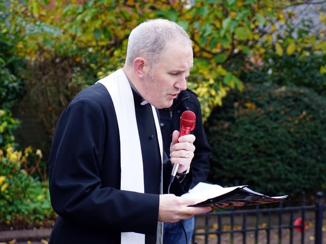 Reverend Peter Taylor led the service.