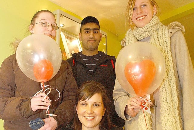 Balloons and chocolate hearts were being sold at Hartlepool College of Further Education in 2008 to raise money but what was the cause which was set to benefit? And were you one of the people backing the tasty event?