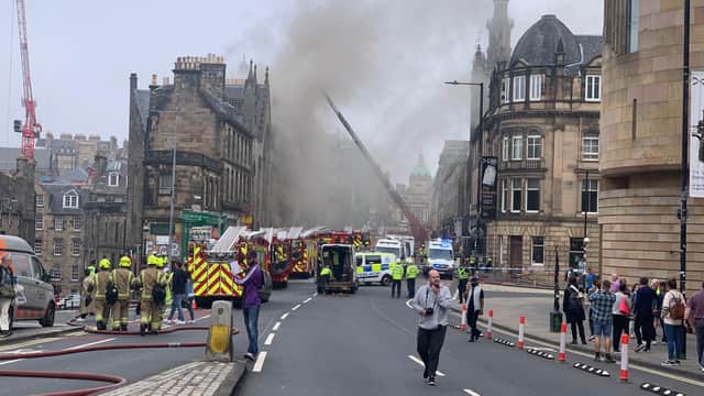 A fire has broken out on George IV Bridge.