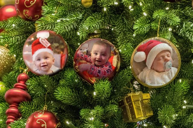 The Northumberland infants about to enjoy their first Christmas.