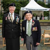 Roy Ashton and Gwyneth Wilkson at Armed Forces Day Peace Gardens