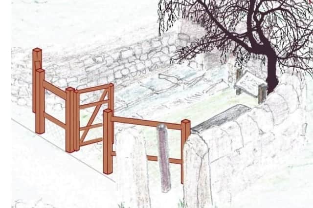An artists' impression of the restored well