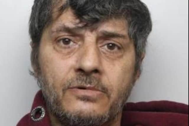Pictured is paedophile Norman Copeland, aged 53, formerly of Edensor Road, near Fir Vale, Sheffield, who has been sentenced at Sheffield Crown Court to eight years of custody after he was found guilty after a trial of two counts of indecent assault against a child and two counts of indecency against the same child.