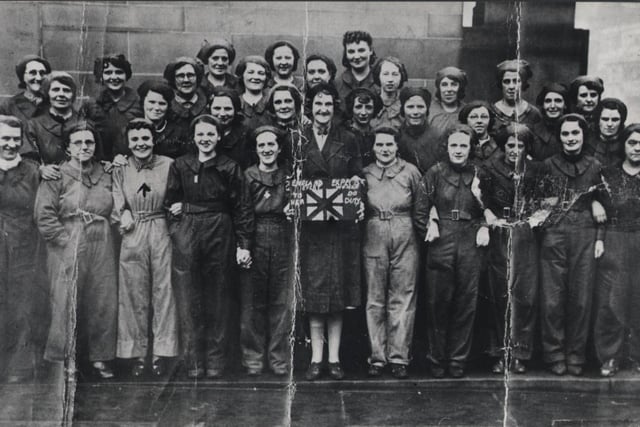 Workers of English Steel Corp in Brightside back in 1942