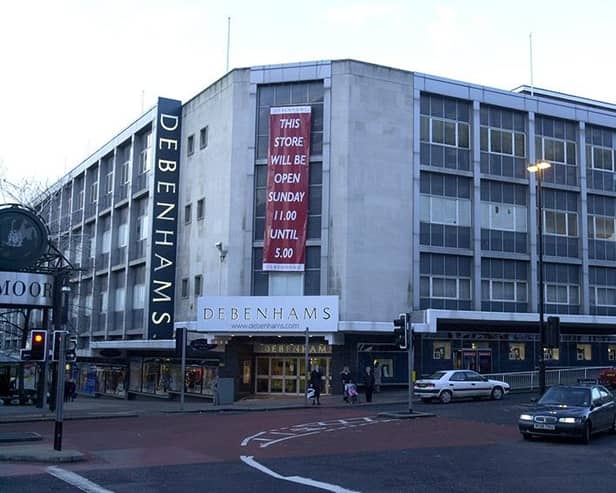 The now closed and much missed Debenhams department store on The Moor, Sheffield