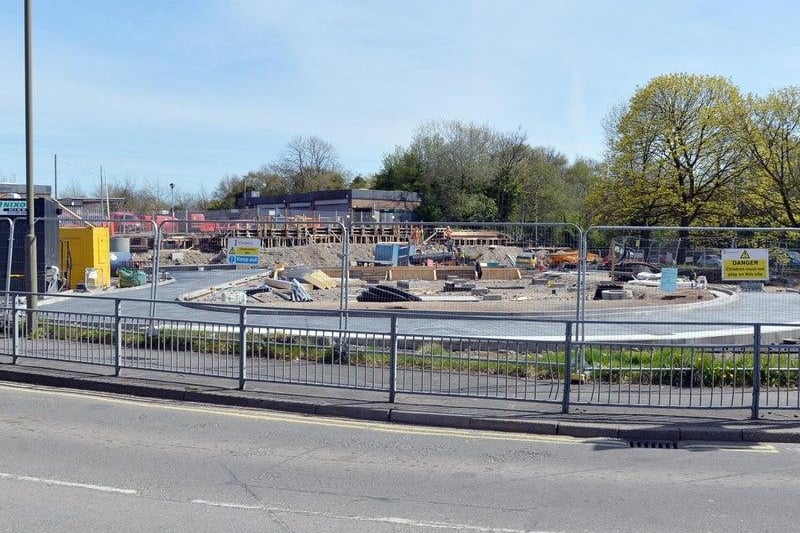 The car park was demolished and the site lay empty for a few years, biut now building work has started on the new McDonald's drive-thru. The restaurant is due to open in the summer.