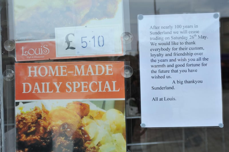 The message which was placed in the Louis Cafe in 2018.