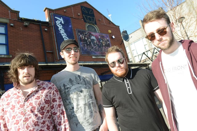 South Shields band Prysm were launching their EP at Trocaderos in 2015 and here they are.