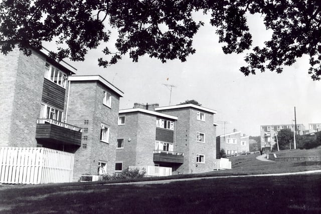 The new maisonettes on the Gleadless Valley Estate in 1966