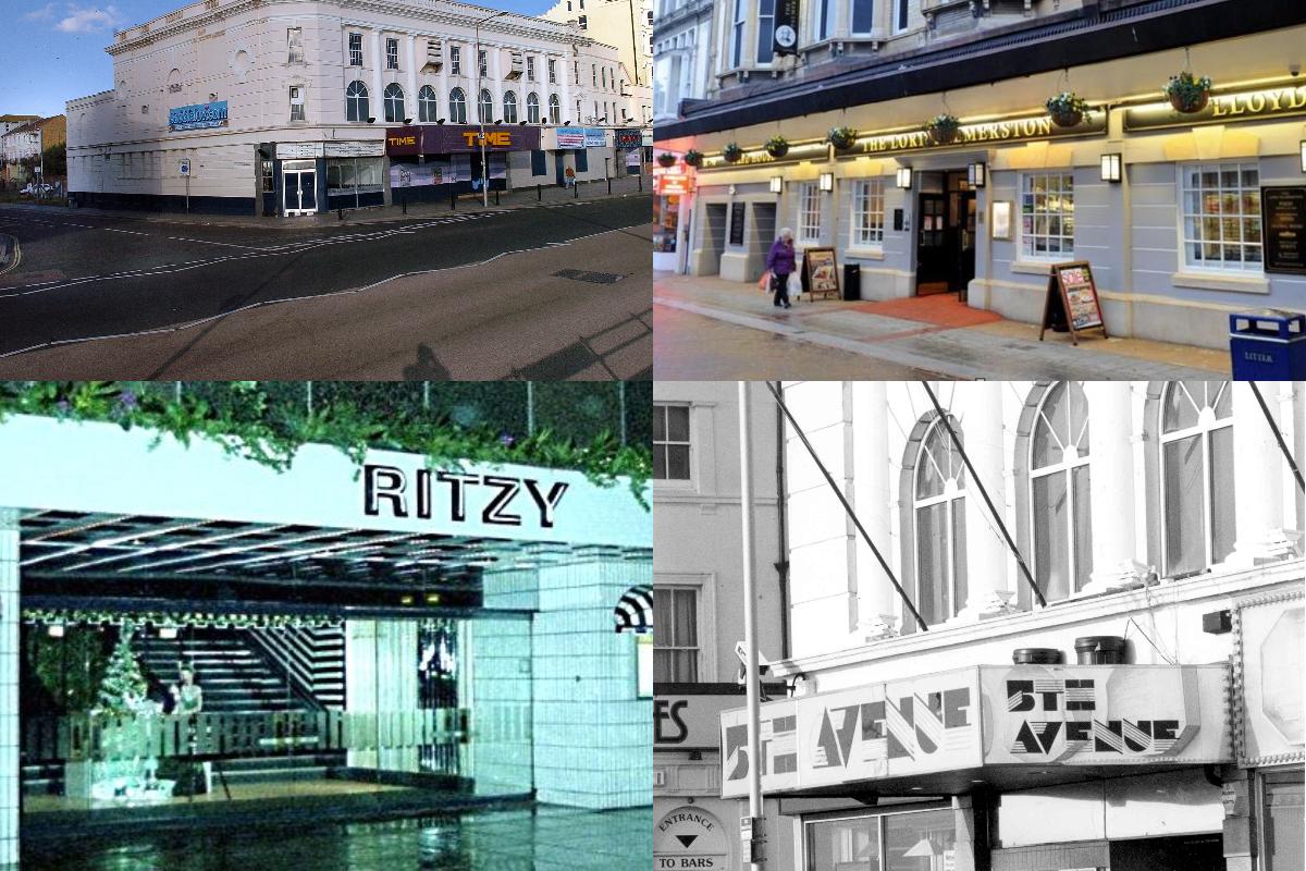 A collage of four of the venues you voted among Portsmouth's 15 best ever nightclubs. Top row, from left, Time and Envy and SPECs. Bottom row, from left, Ritzy and 5th Avenue.