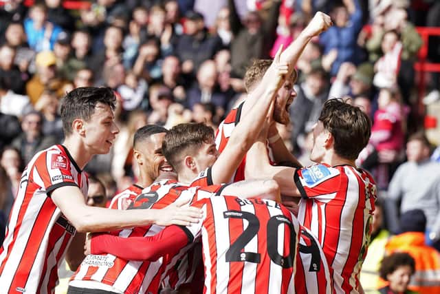 Sheffield United hope to be celebrating again at the end of the season: Simon Bellis / Sportimage