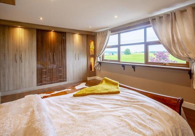 Another view of the master bedroom. Look at those huge wardrobes!