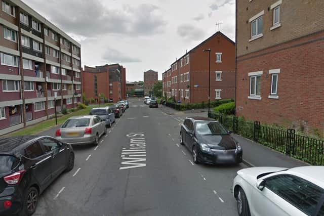 A man was found injured in William Street, Broomhall, after he was shot